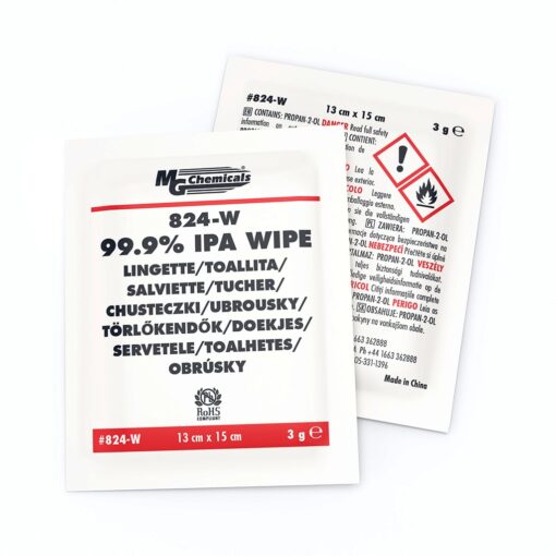 Isopropyl Alcohol, 99.9% Isopropyl Alcohol, Wipes (25 pack)