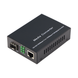Unmanaged 10/100/1000Base-T RJ45 to 1000Base-X SFP Gigabit Ethernet Media Converter